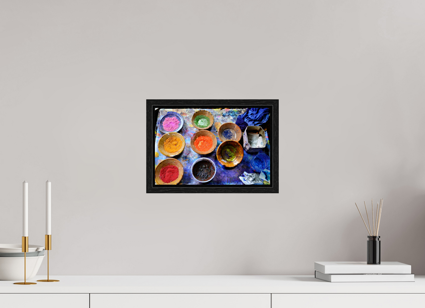 30 x 20 cm, Foto Print on Acrylic glass; Oak Wood Frame Basel 15 mm Colors of Marrakech Vol 6; Photo Art Print under Acrylic Glass,