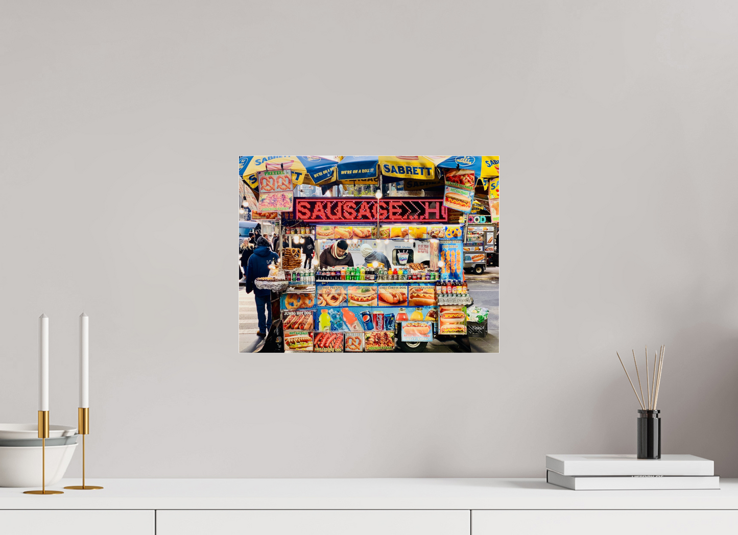 39,6 x 30 cm, Photo Print Under Acrylic Glass NCY Streetfood Vol.1 - Manhatten New York City; Fine Art Photo Print under Acrylic Glass
