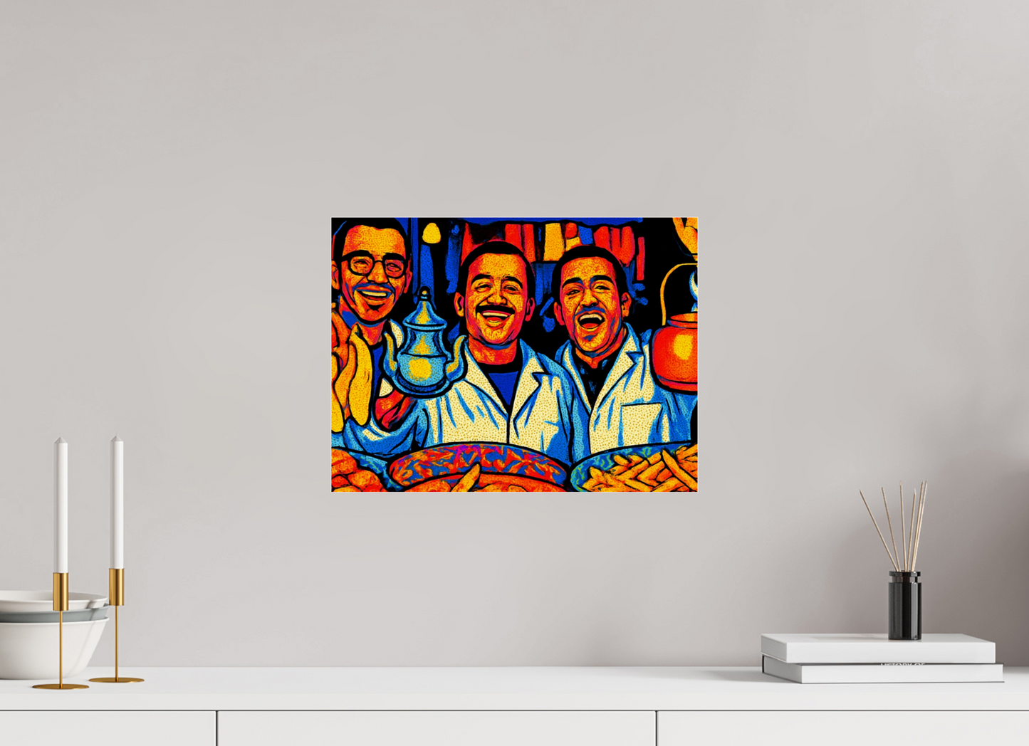 40 x 30 cm, Photo Print Under Acrylic Glass Oriental Food with Good Mood Vol. 2: Pop Art Design; Fine Art Photo Print under Acrylic Glass