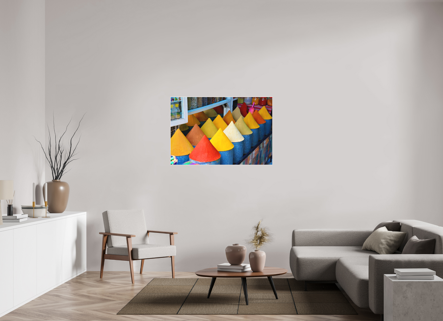 120 x 80 cm, Foto Abzug hinter Acrylglas Matt; Art Box aus Massivholz 4 mm Ahorn weiß Colors and Spices Vol. 4; Photo Art Print under Acrylic Glass;