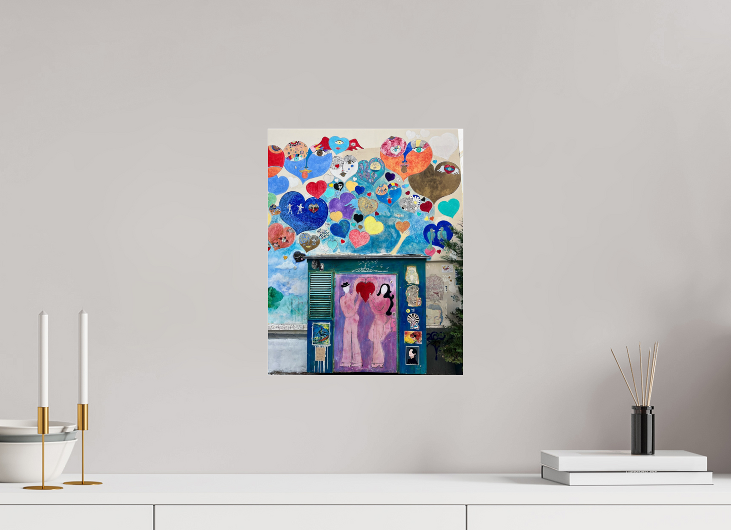 30 x 37,8 cm, Photo Print Under Acrylic Glass In Love with Paris Montmartre - Paris Street Art Vol. 1; Collection "Montmartre meets Marrakech"