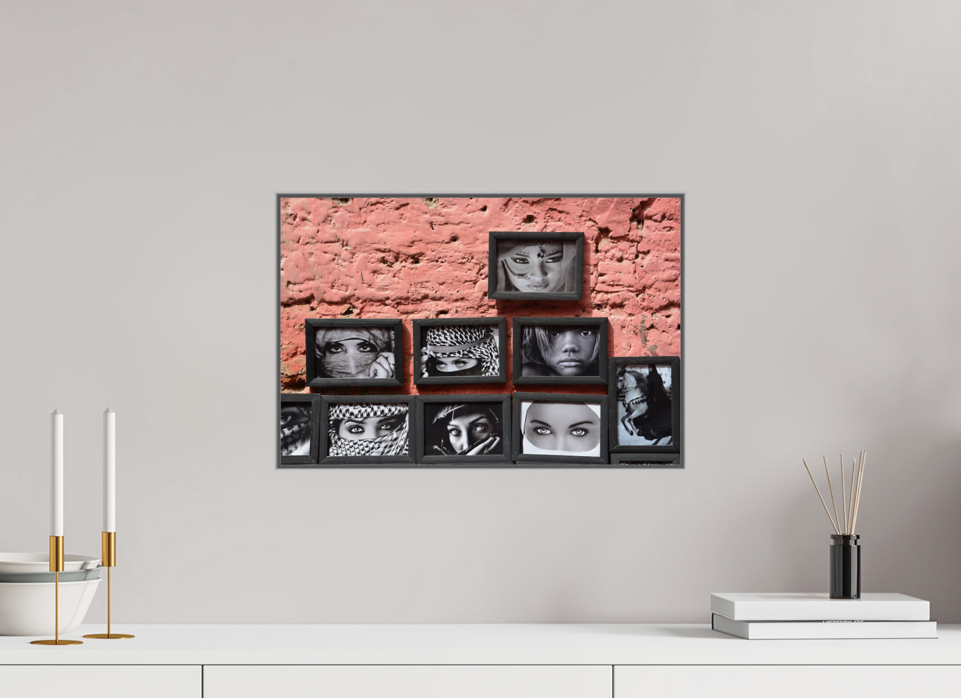 45 x 30 cm, Art Box 50 mm - Aluminium Rahmen - Foto-Abzug hinter Acrylglas - printed and designed by Whitewall Secret Eyes of Marrakech Vol 3; Foto Print on Acrylic Glass; Art Box 50mm Aluminium