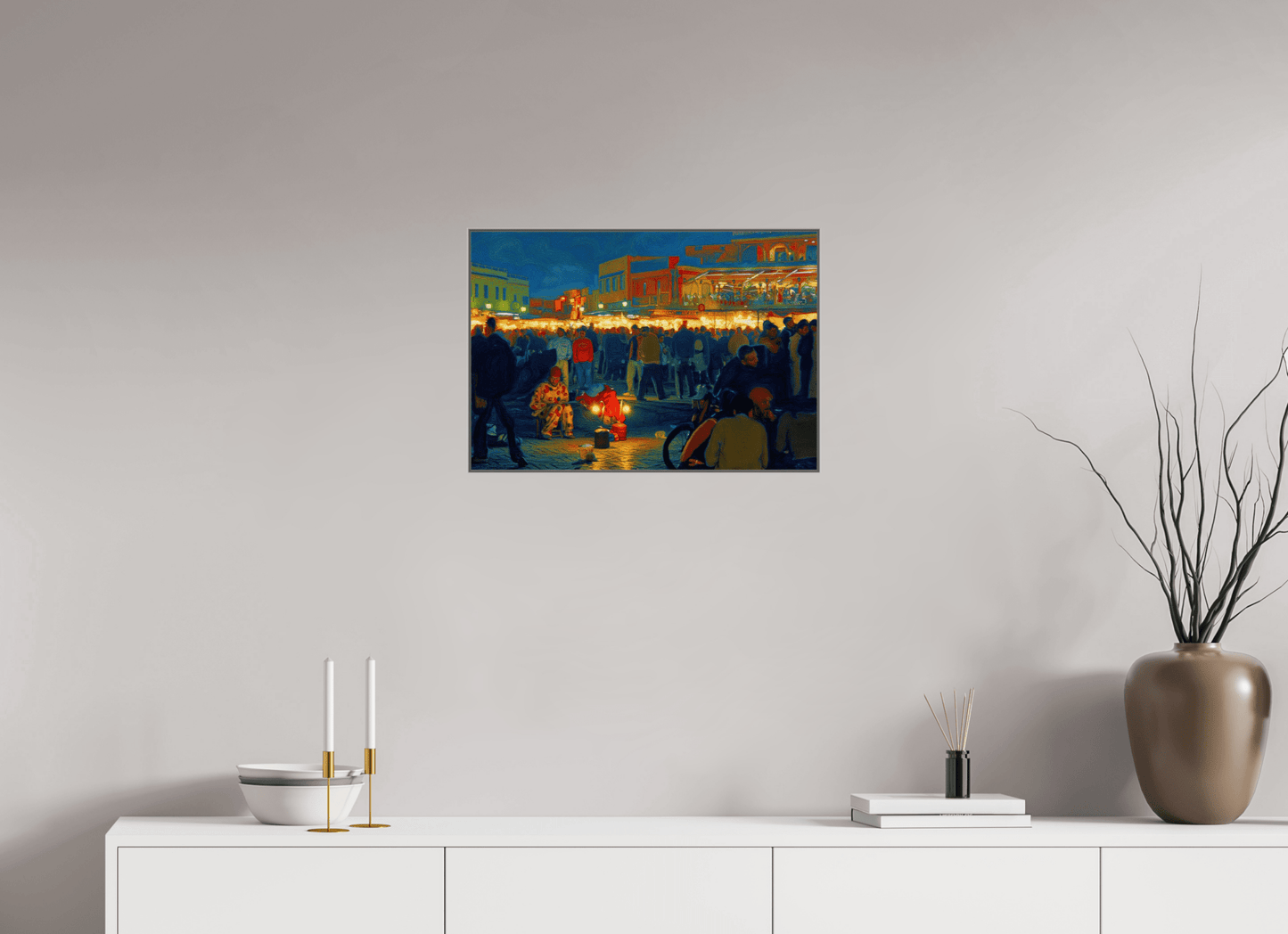 Clown on Djeema el Fna Vol. 4 - Pop Art Design - Photo Art Print under Acrylic Glass - Colors of Marrakech - Photo Art Gallery