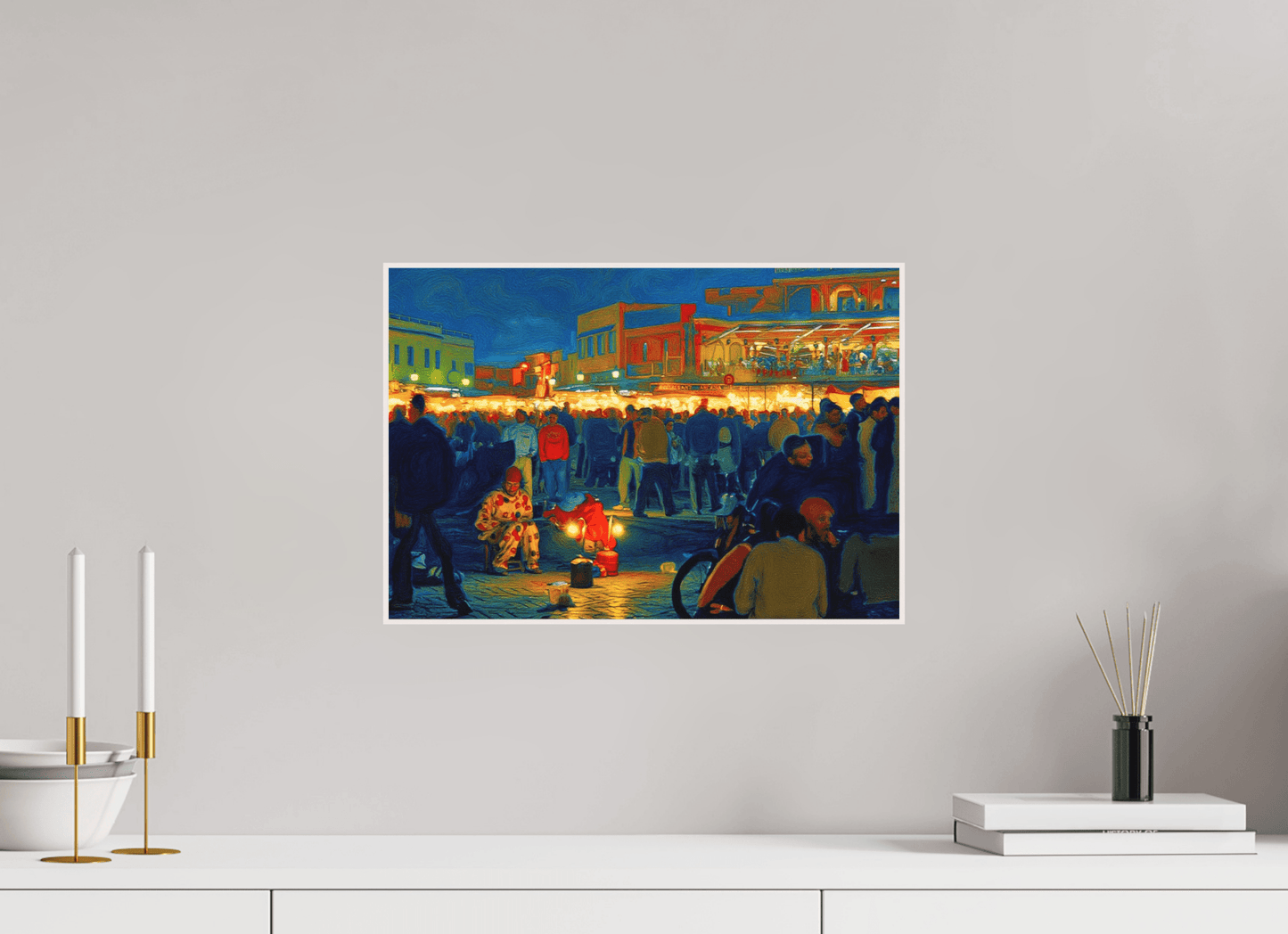 Clown on Djeema el Fna Vol. 4 - Pop Art Design - Photo Art Print under Acrylic Glass - Colors of Marrakech - Photo Art Gallery