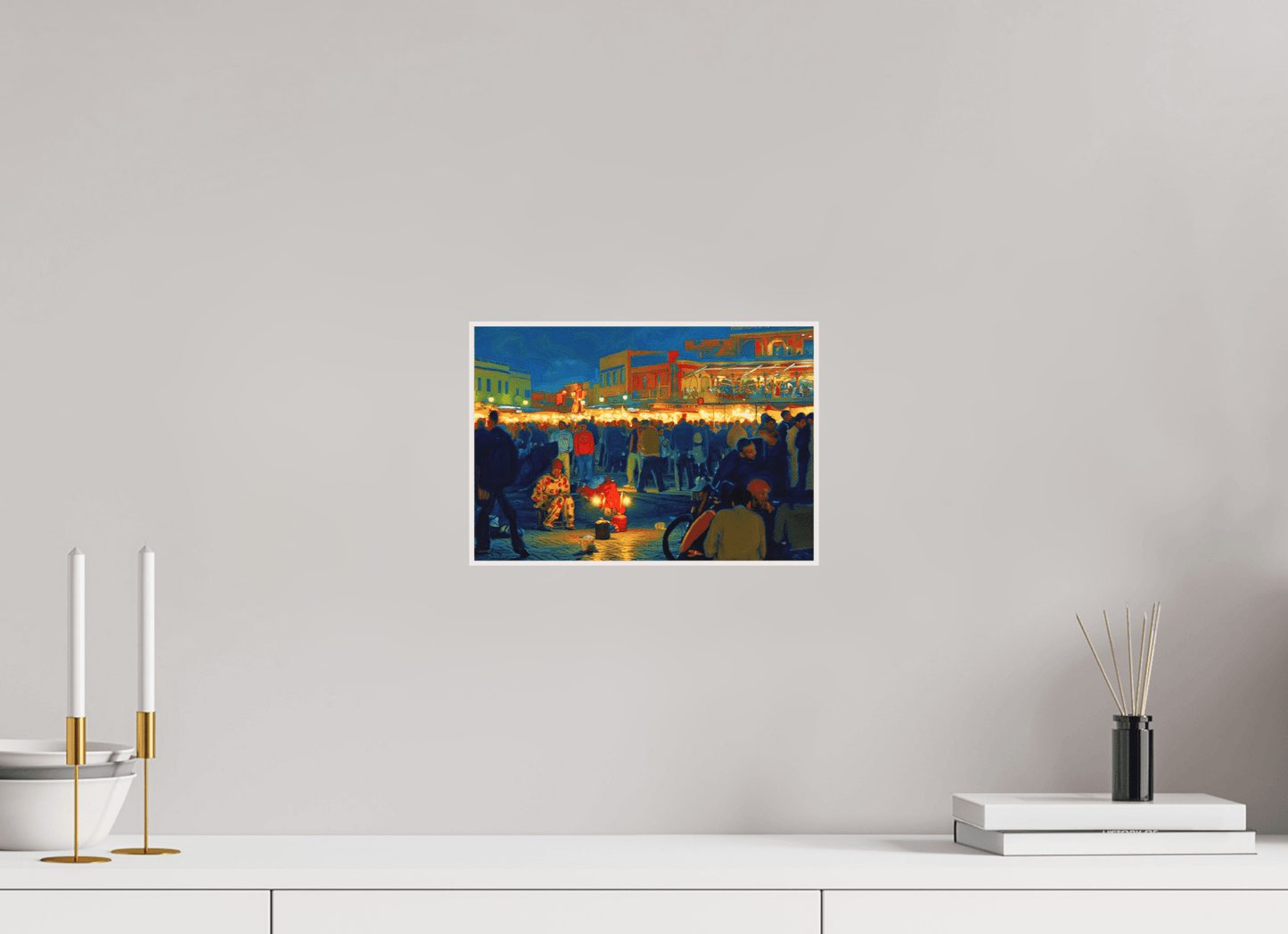 Clown on Djeema el Fna Vol. 4 - Pop Art Design - Photo Art Print under Acrylic Glass - Colors of Marrakech - Photo Art Gallery