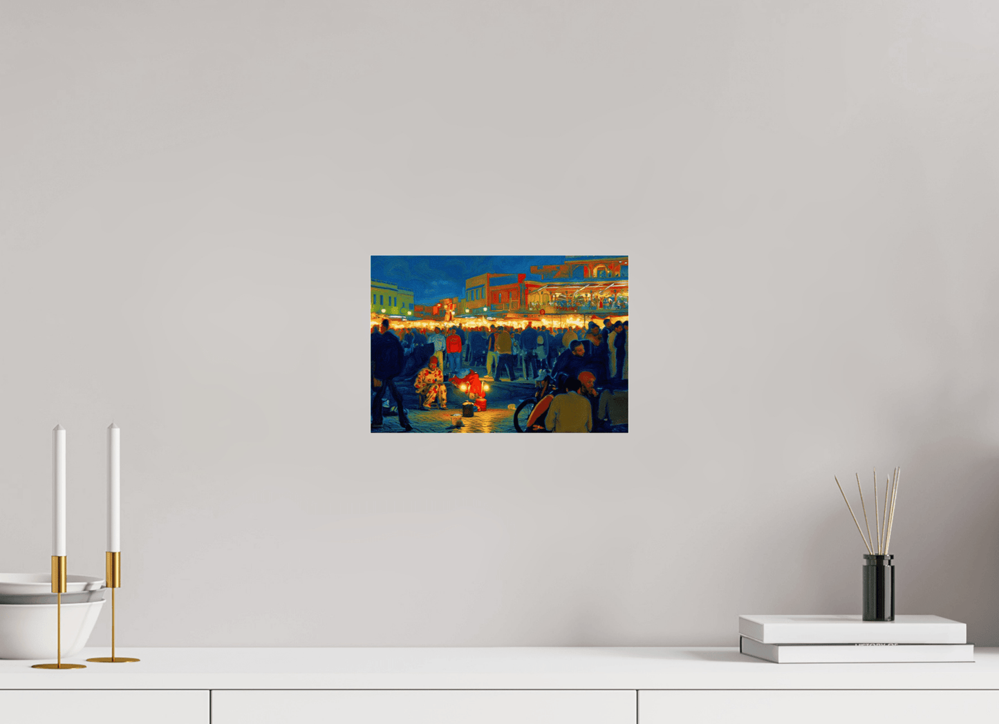 Clown on Djeema el Fna Vol. 4 - Pop Art Design - Photo Art Print under Acrylic Glass - Colors of Marrakech - Photo Art Gallery