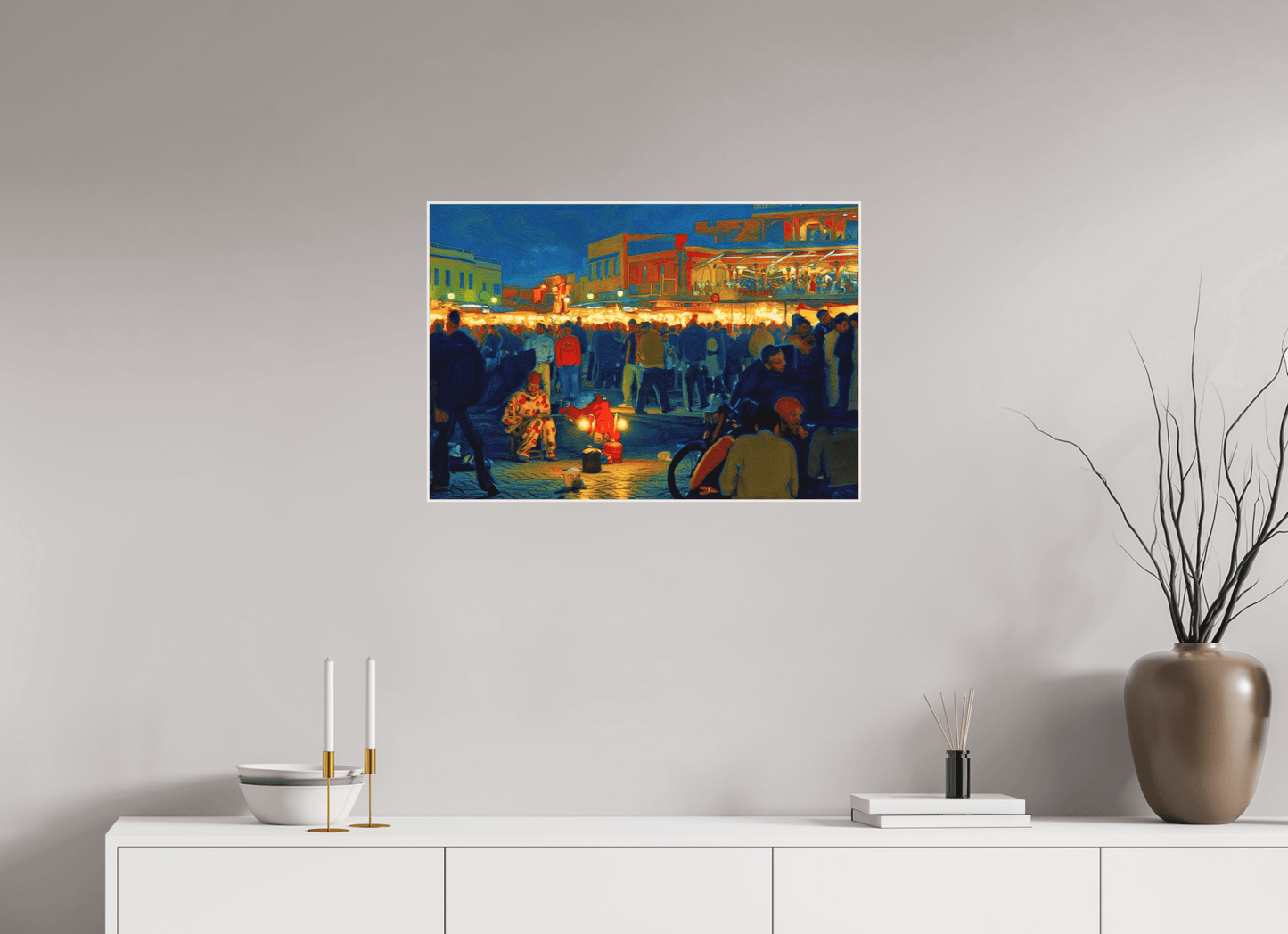 Clown on Djeema el Fna Vol. 4 - Pop Art Design - Photo Art Print under Acrylic Glass - Colors of Marrakech - Photo Art Gallery
