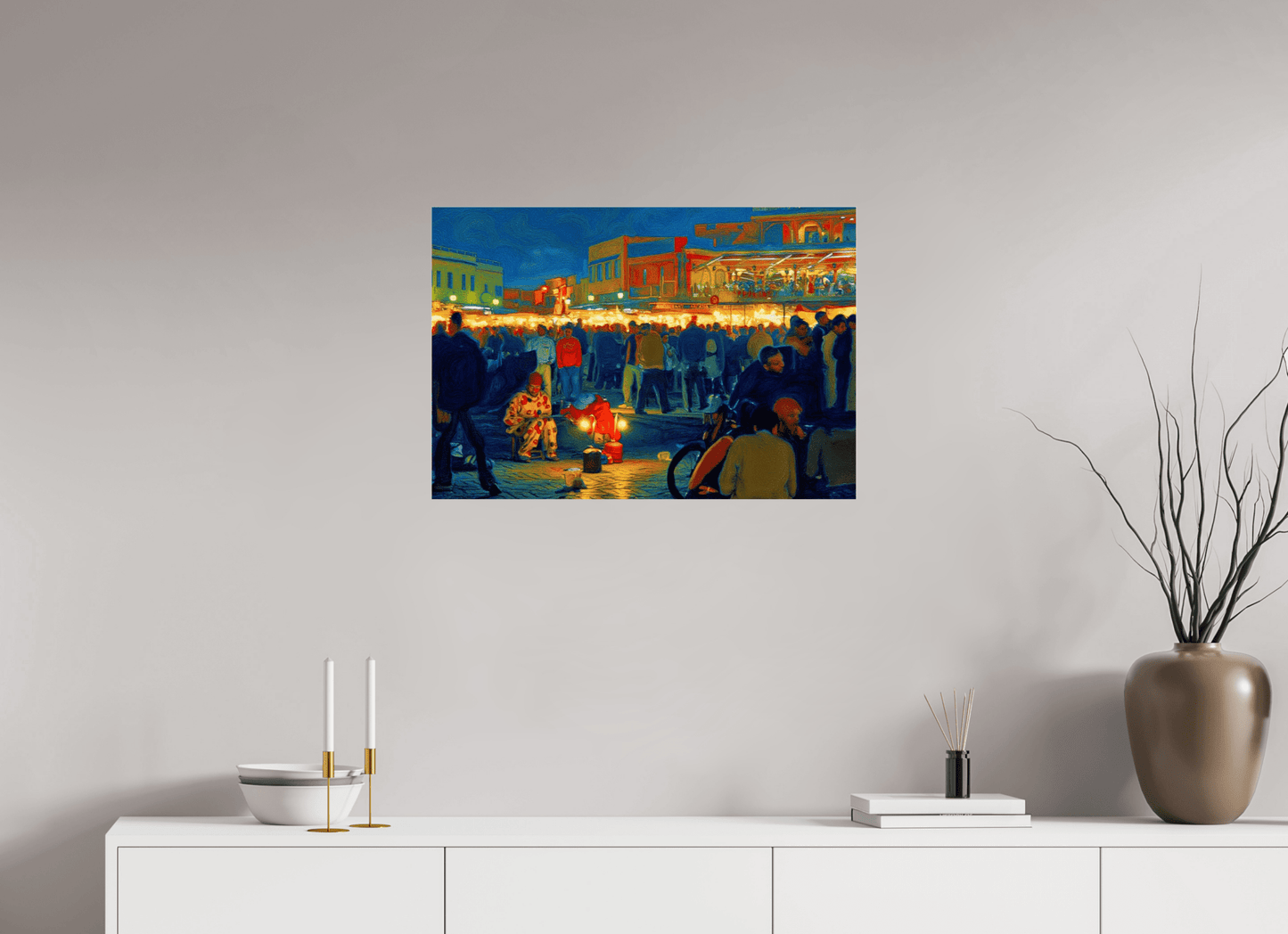 Clown on Djeema el Fna Vol. 4 - Pop Art Design - Photo Art Print under Acrylic Glass - Colors of Marrakech - Photo Art Gallery