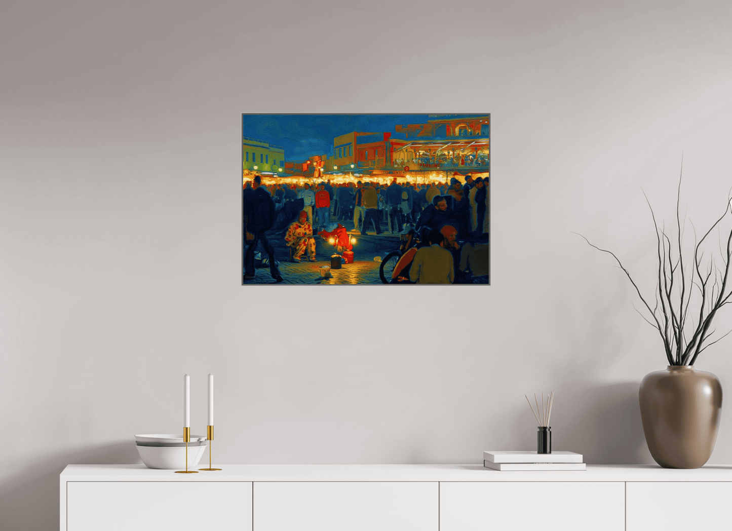 Clown on Djeema el Fna Vol. 4 - Pop Art Design - Photo Art Print under Acrylic Glass - Colors of Marrakech - Photo Art Gallery
