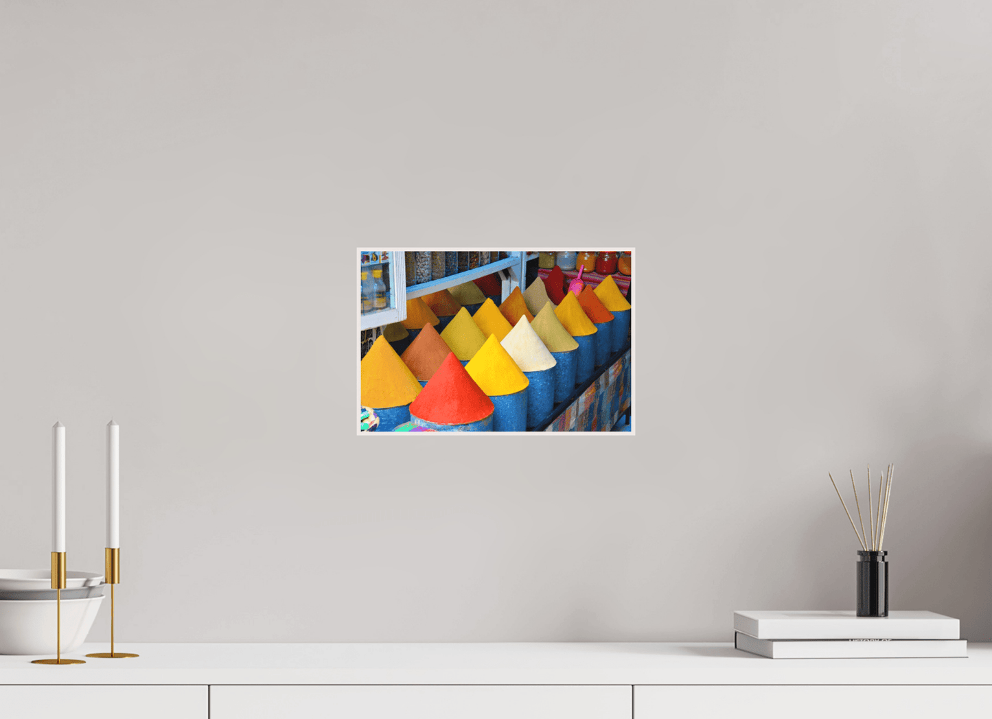 Colors and Spices Vol. 4; Photo Art Print under Acrylic Glass, Diverse Rahmenoptionen - Colors of Marrakech - Photo Art Gallery