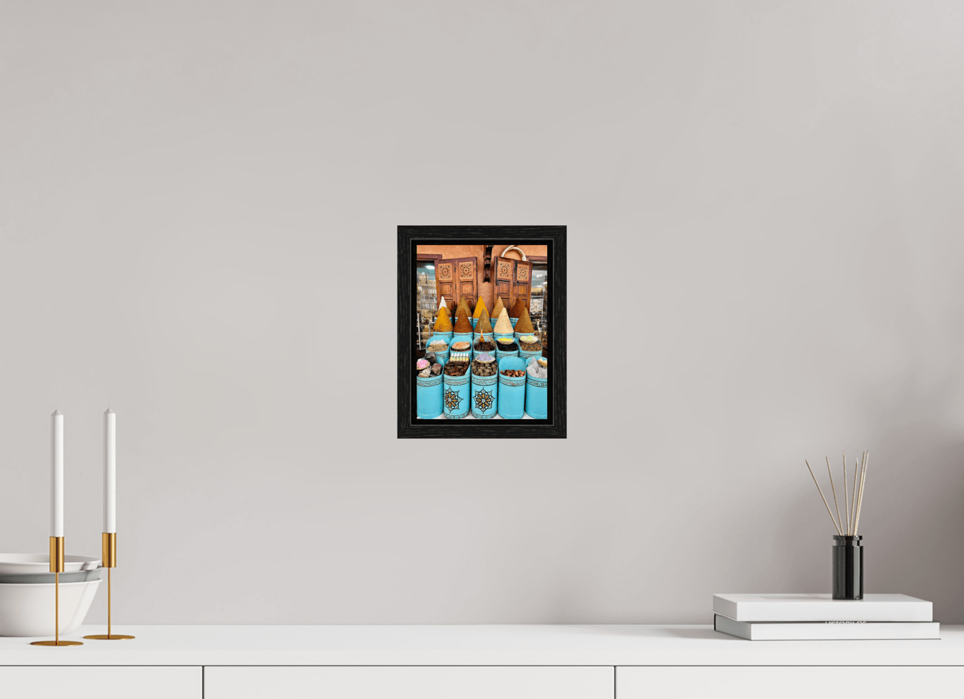 Colors and Spices Vol. 7 - Souks of Marrakech; Photo Art Print under Acrylic Glass - Colors of Marrakech - Photo Art Gallery
