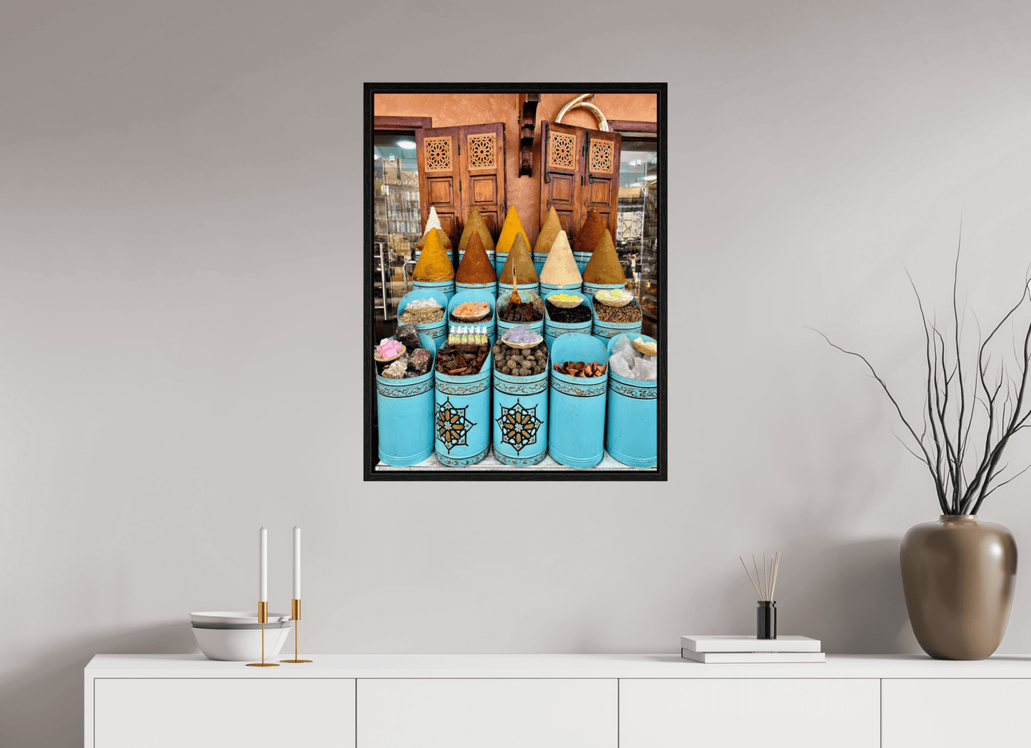 Colors and Spices Vol. 7 - Souks of Marrakech; Photo Art Print under Acrylic Glass - Colors of Marrakech - Photo Art Gallery