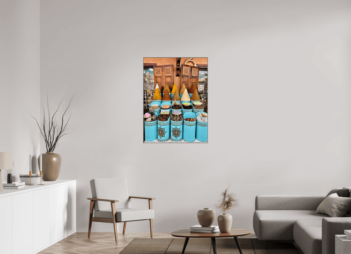 Colors and Spices Vol. 7 - Souks of Marrakech; Photo Art Print under Acrylic Glass - Colors of Marrakech - Photo Art Gallery