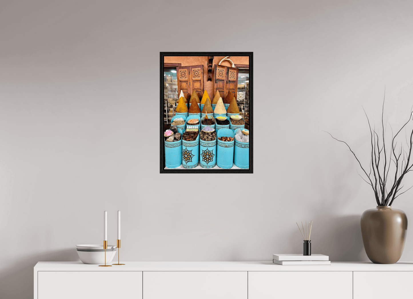 Colors and Spices Vol. 7 - Souks of Marrakech; Photo Art Print under Acrylic Glass - Colors of Marrakech - Photo Art Gallery