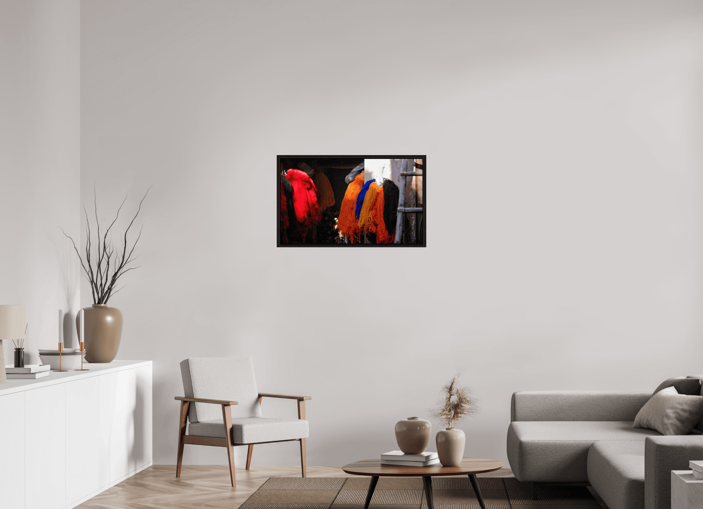 Colors of Marrakech; Cotton Drying in the Morning Sun - Fine Art Photo Print under Acrylic Glass - Colors of Marrakech - Photo Art Gallery