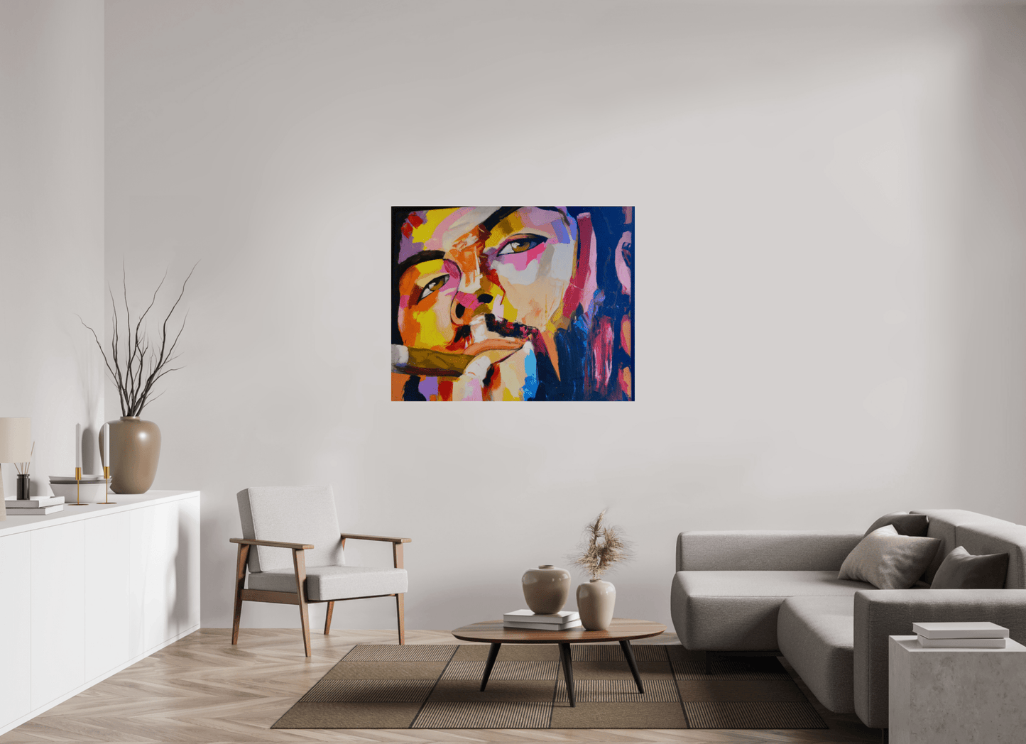 Cool Boy with Cigar - Pop Art Painting - Fine Art Print under Acrylic Glass, Limited Collector's Edition Print - Colors of Marrakech - Photo Art Gallery