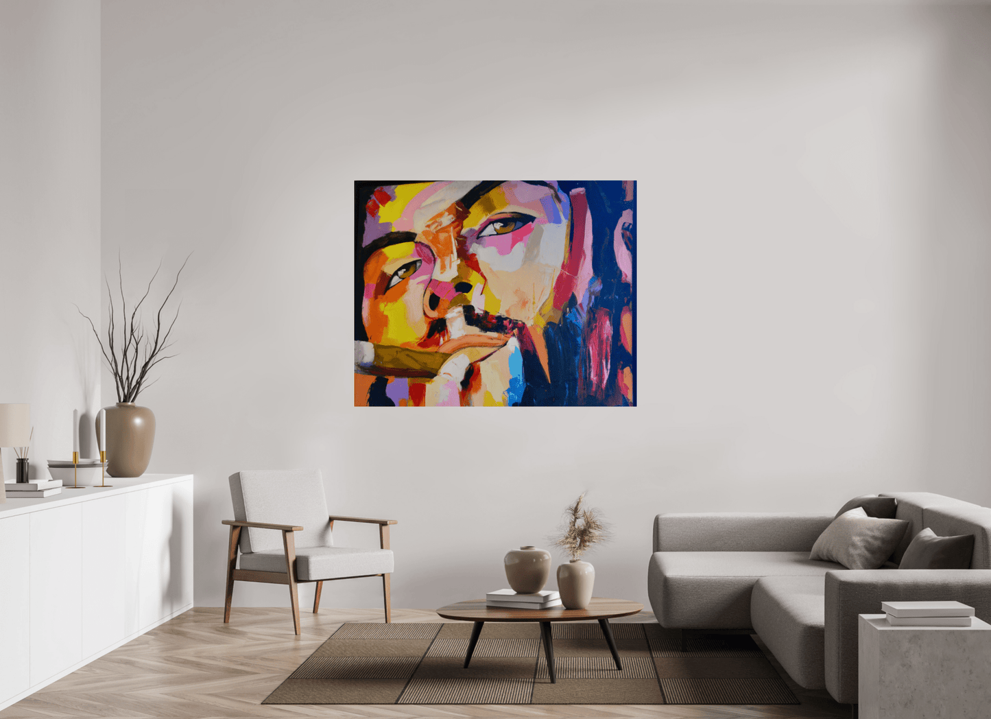 Cool Boy with Cigar - Pop Art Painting - Fine Art Print under Acrylic Glass, Limited Collector's Edition Print - Colors of Marrakech - Photo Art Gallery