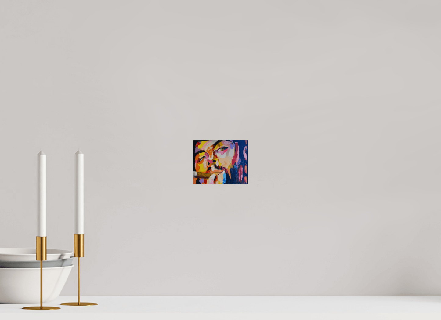 Cool Boy with Cigar - Pop Art Painting - Fine Art Print under Acrylic Glass, Limited Collector's Edition Print - Colors of Marrakech - Photo Art Gallery