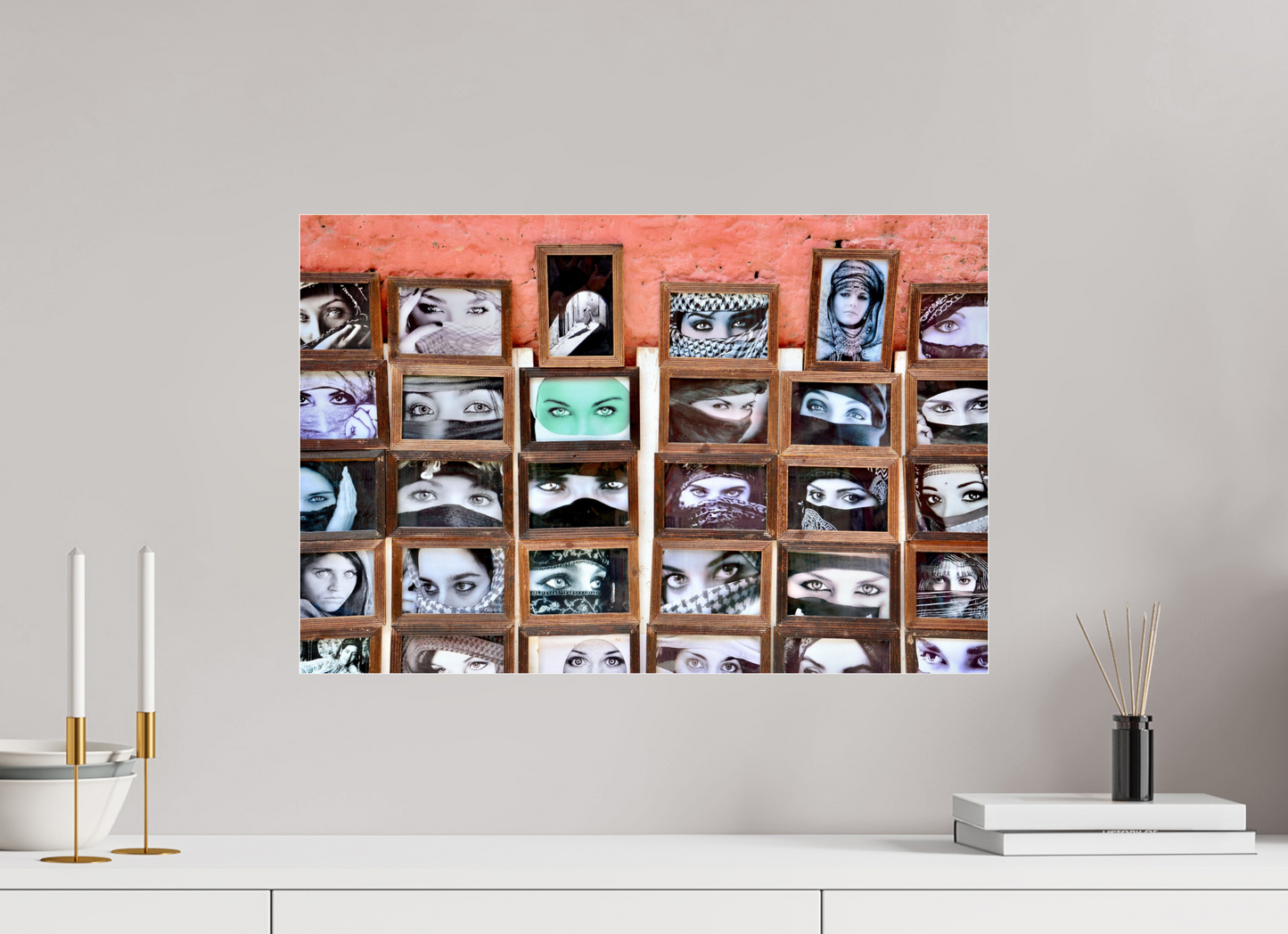 60 x 40 cm, Photo Print Under Acrylic Glass Secret Eyes of Marrakech - Vol. 2 - Foto Art Print under Acrylic Glass,