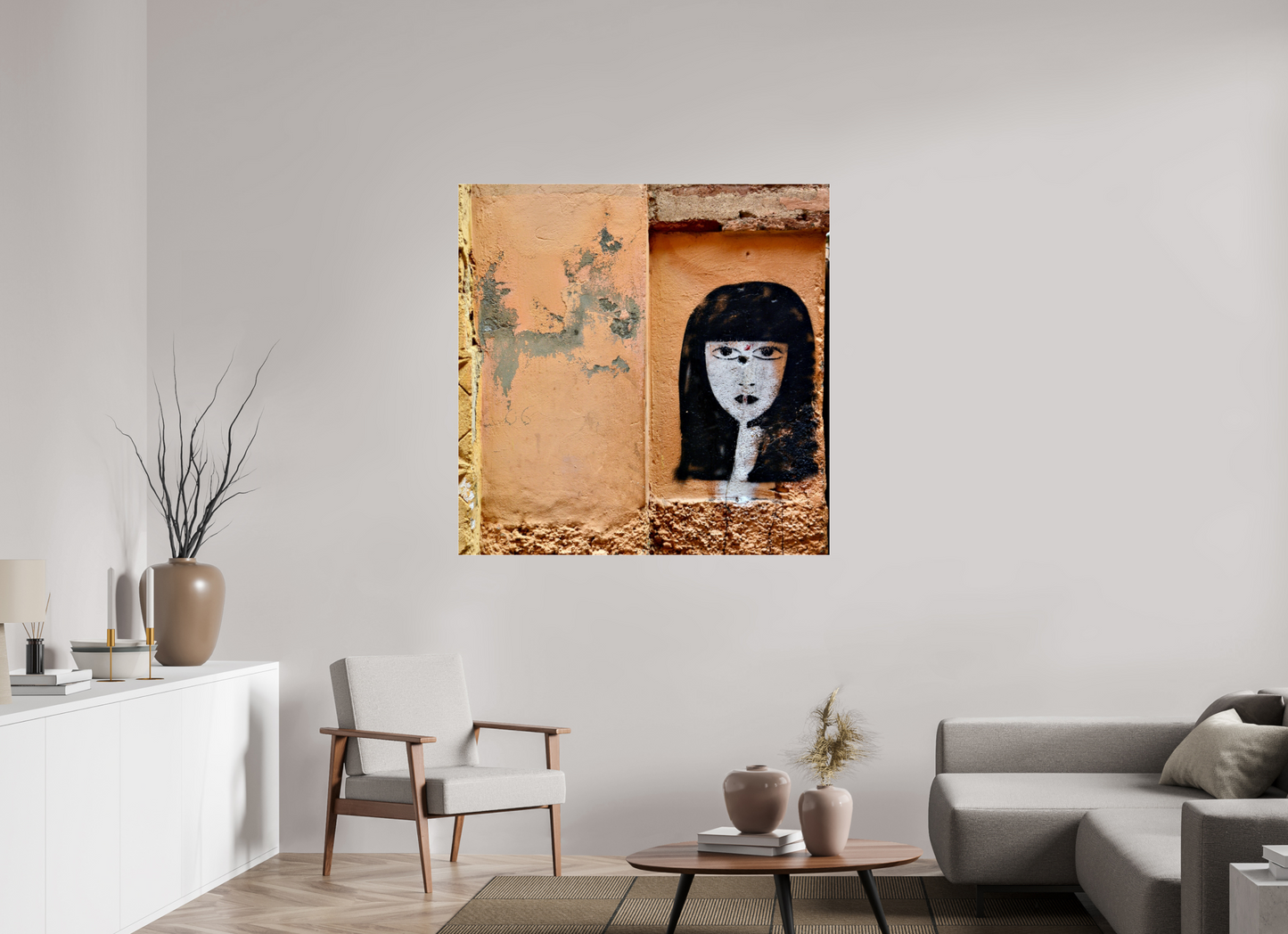 120 x 120 cm, Photo Print Under Acrylic Glass Silence in the Medina Vol. 1 - Marrakech-Morocco; Fine Art Photo Print under Acrylic Glass