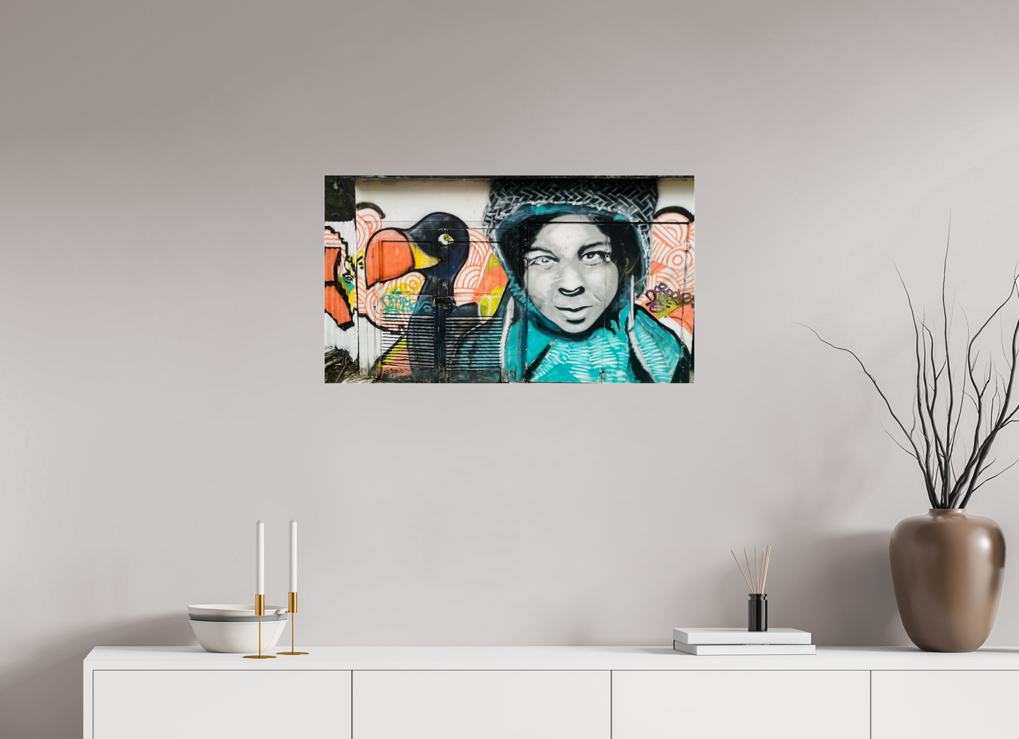 80 x 45 cm, Photo Print Under Acrylic Glass My Friend Dodo - Graffiti Street Art - Port Louis Mauritius; Photo Art Print under Acrylic Glass