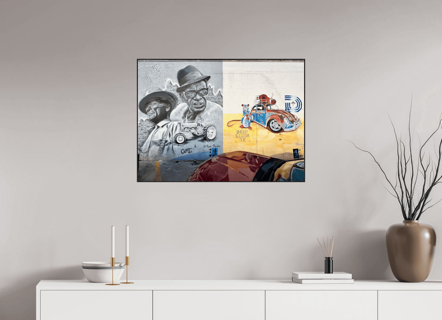 Deep Ellum TX Street Art Vol. 1 - Collection "Graffiti Street Art meets Marrakech" - Photo Art print under Acrylic Glass; - Colors of Marrakech - Photo Art Gallery