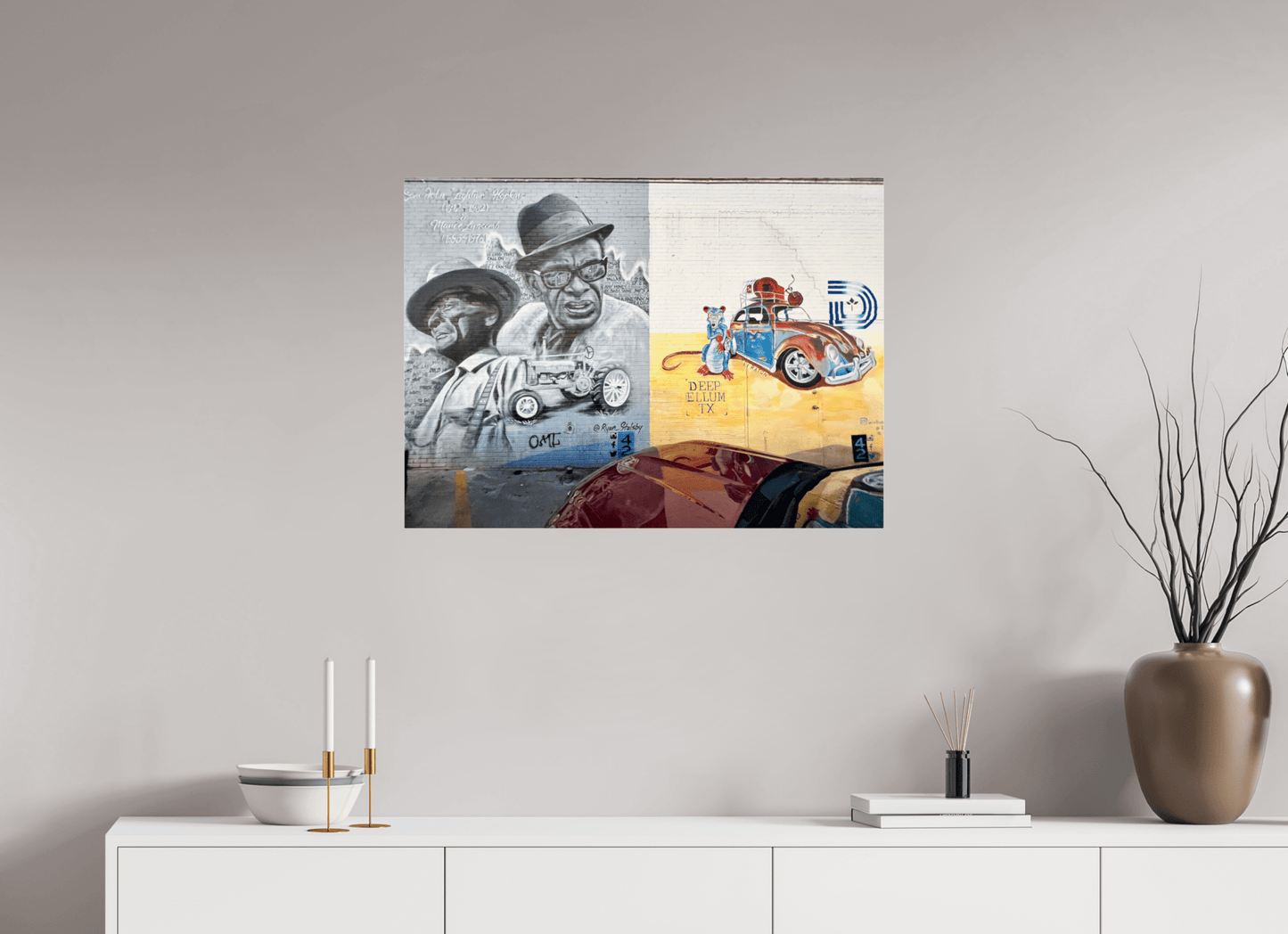 Deep Ellum TX Street Art Vol. 1 - Collection "Graffiti Street Art meets Marrakech" - Photo Art print under Acrylic Glass; - Colors of Marrakech - Photo Art Gallery