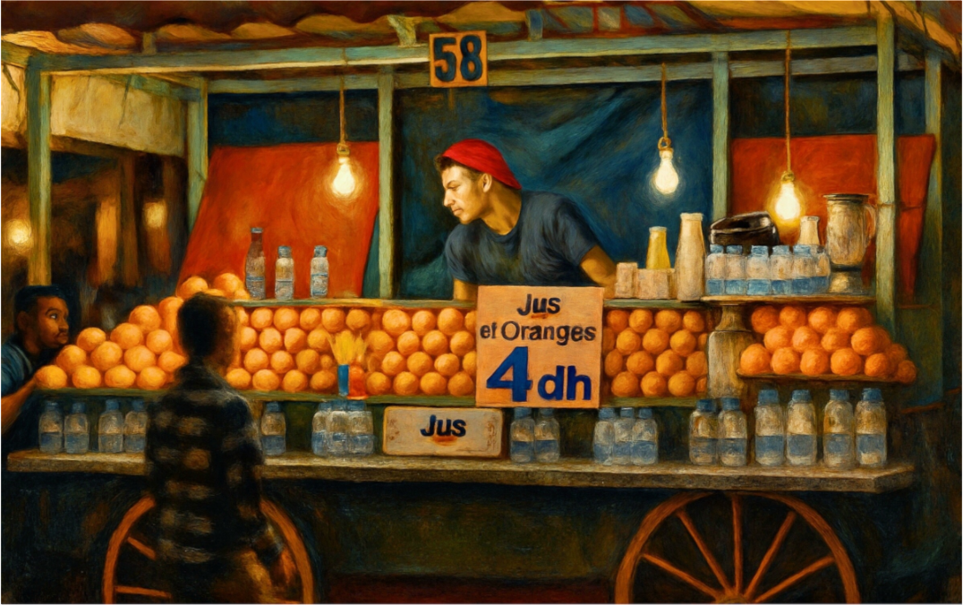 Main image Marrakech Night Market Vol.2 - Painted Design; Photo Art Print under Acrylic Glass;