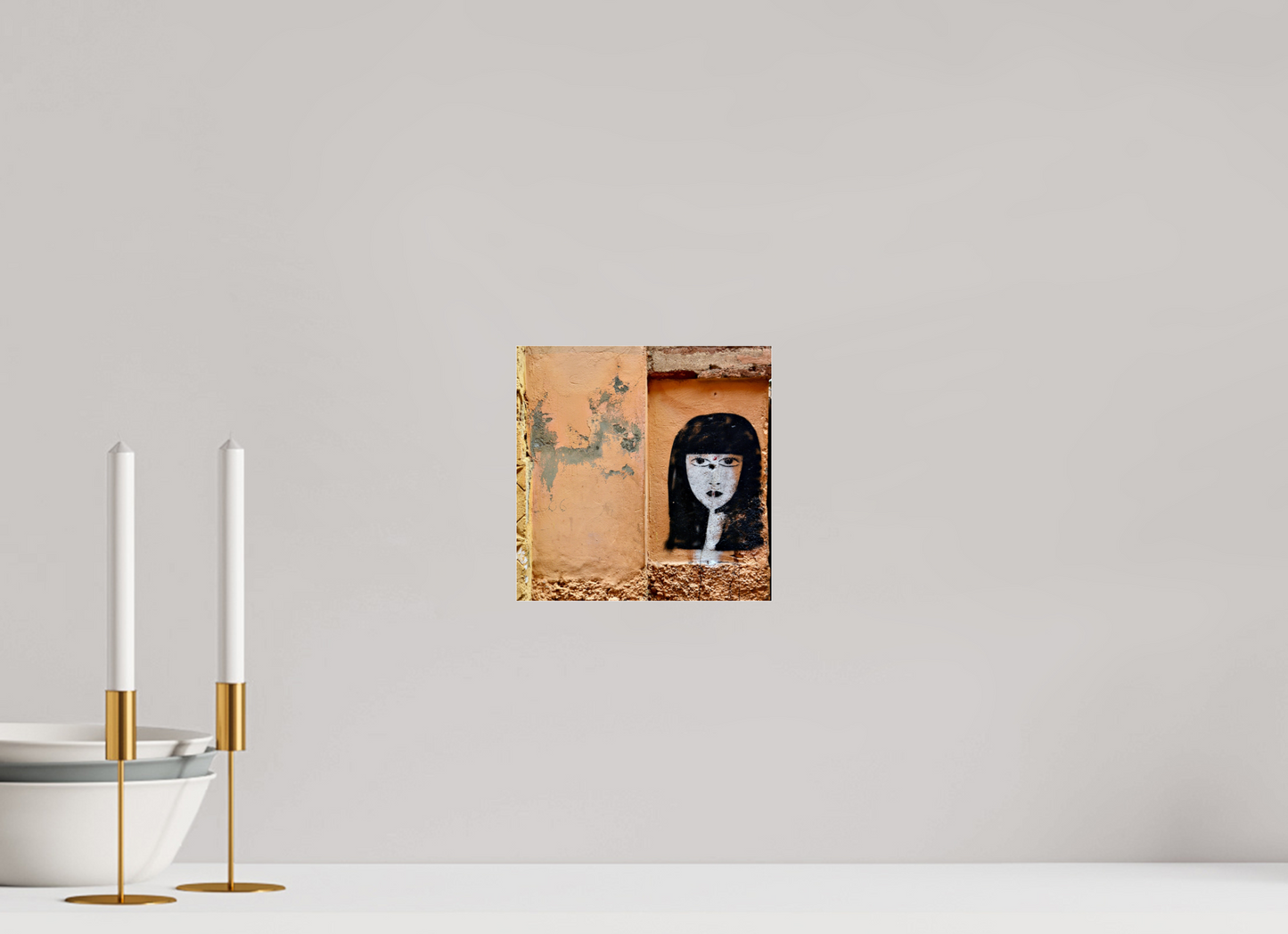 20 x 20 cm, Photo Print Under Acrylic Glass Silence in the Medina Vol. 1 - Marrakech-Morocco; Fine Art Photo Print under Acrylic Glass