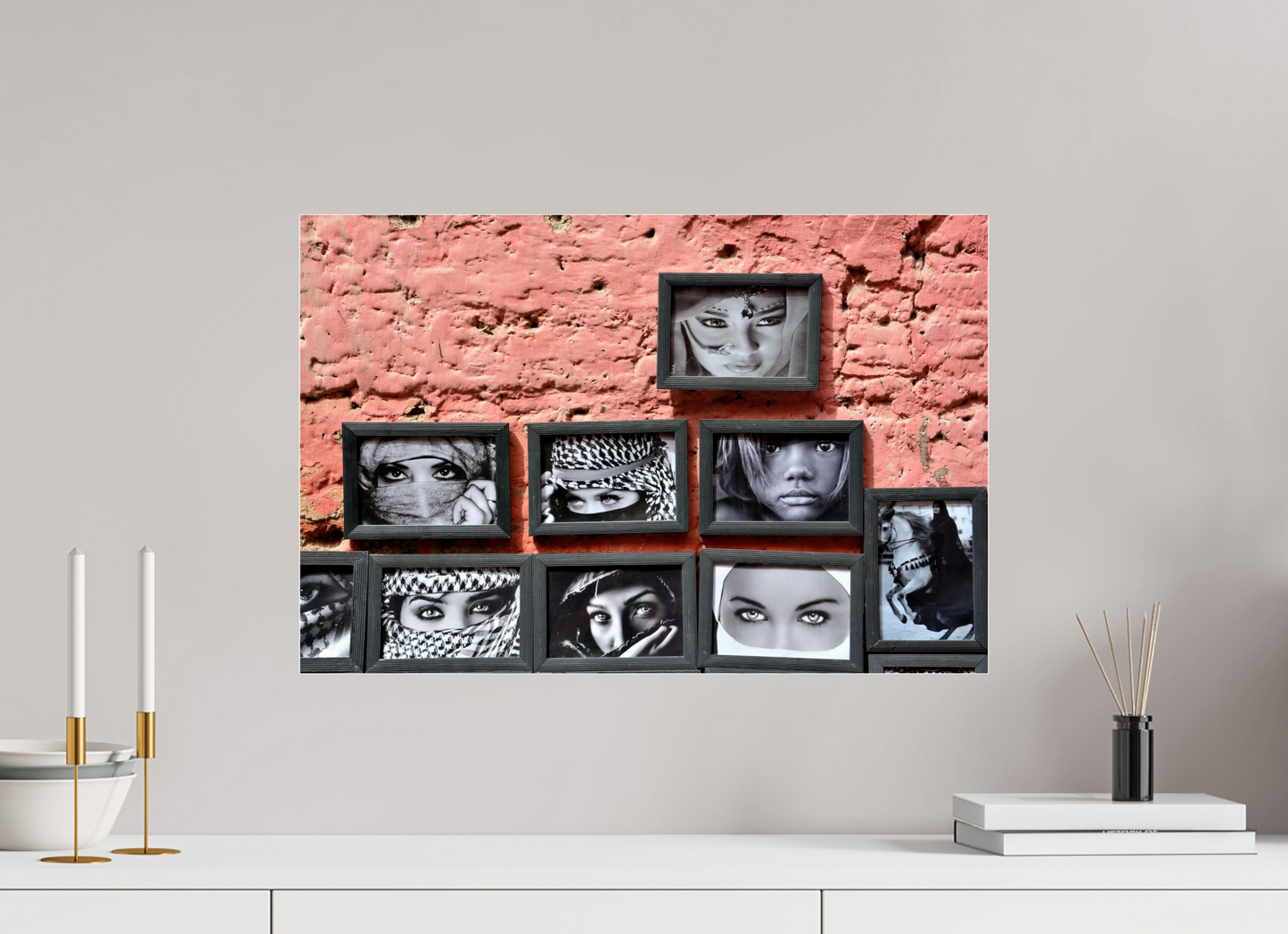 60 x 40 cm, Photo Print Under Acrylic Glass Secret Eyes of Marrakech Vol 3;