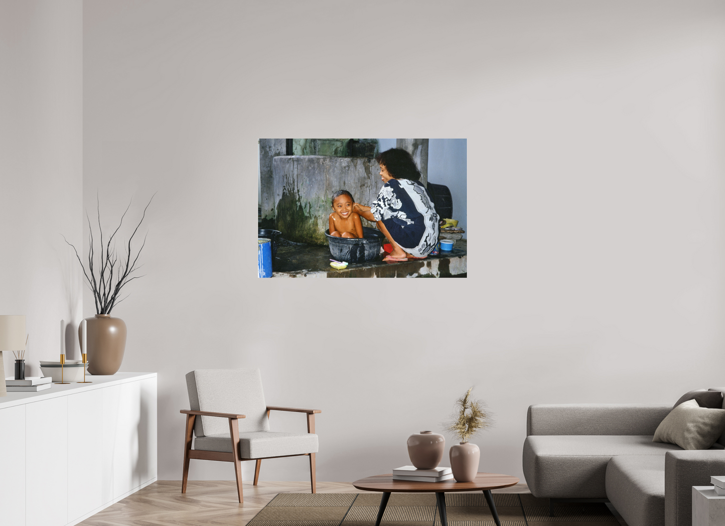120 x 80 cm, Photo Print Under Acrylic Glass Happy Market Kids Vol. 1; Fine Art Photo Print under Acrylglass