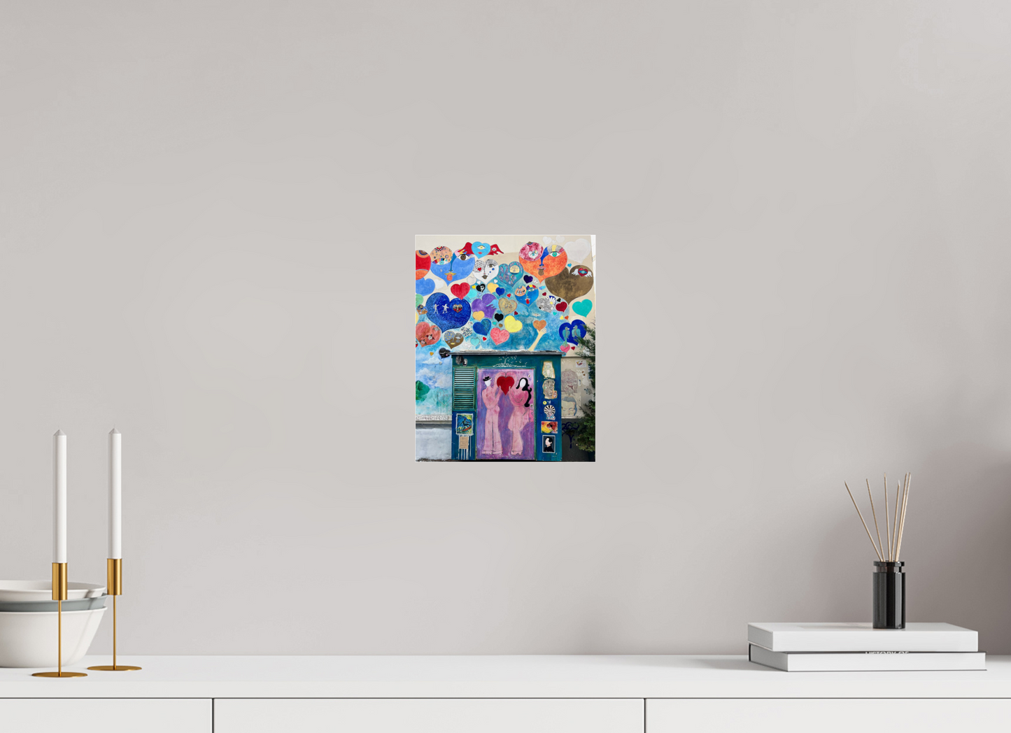 20 x 25,2 cm, Photo Print Under Acrylic Glass In Love with Paris Montmartre - Paris Street Art Vol. 1; Collection "Montmartre meets Marrakech"