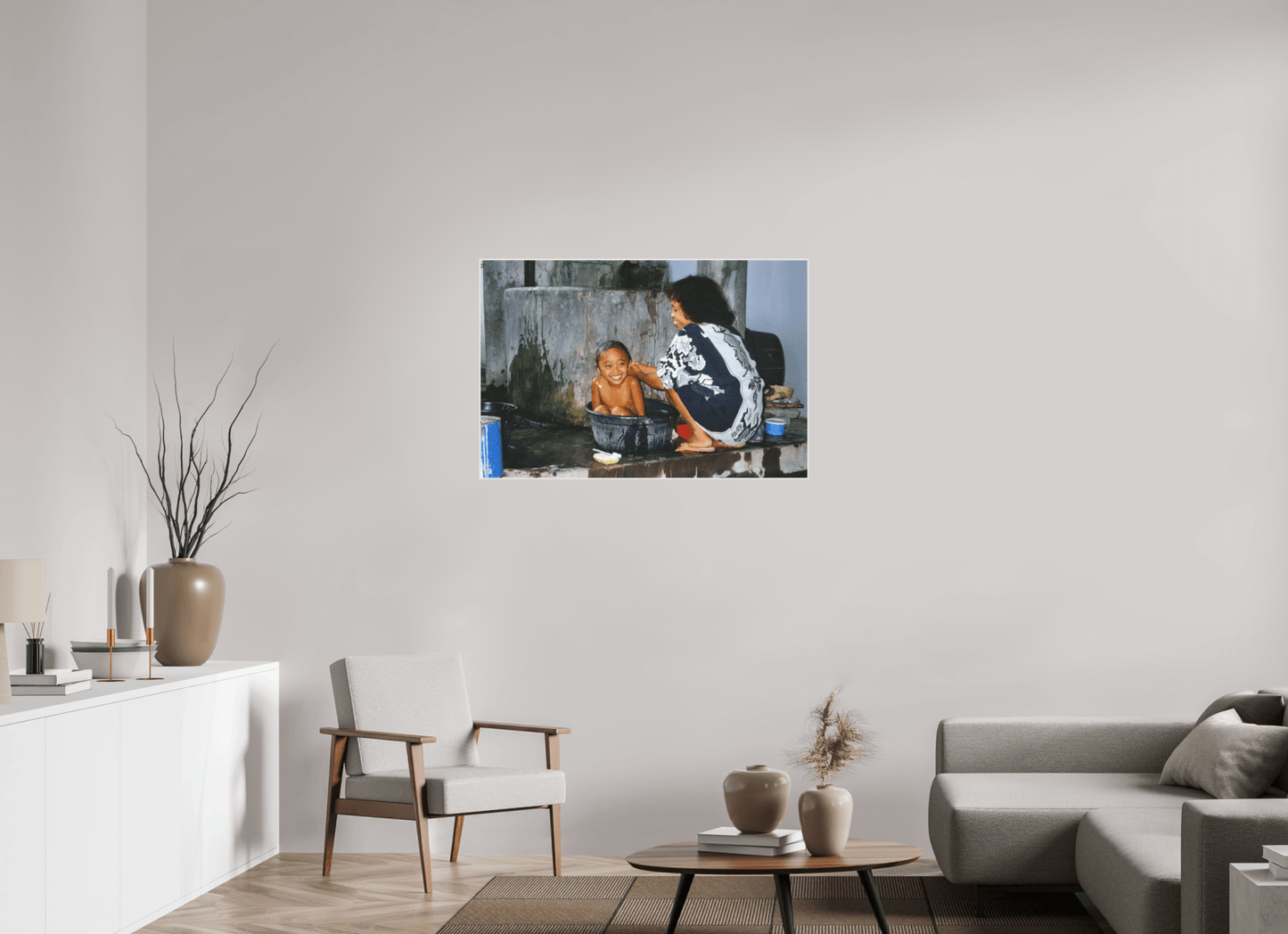 Happy Market Kids Vol. 1; Market Scene Sumatra - Inonesia; Fine Art Photo Print under Acrylglass - Colors of Marrakech - Photo Art Gallery