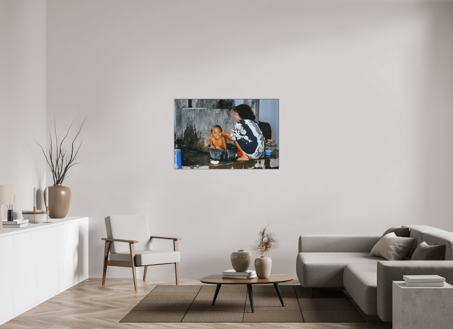 Happy Market Kids Vol. 1; Market Scene Sumatra - Inonesia; Fine Art Photo Print under Acrylglass - Colors of Marrakech - Photo Art Gallery