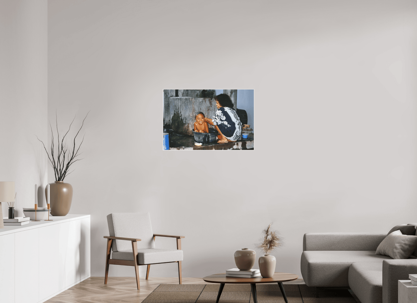 Happy Market Kids Vol. 1; Market Scene Sumatra - Inonesia; Fine Art Photo Print under Acrylglass - Colors of Marrakech - Photo Art Gallery