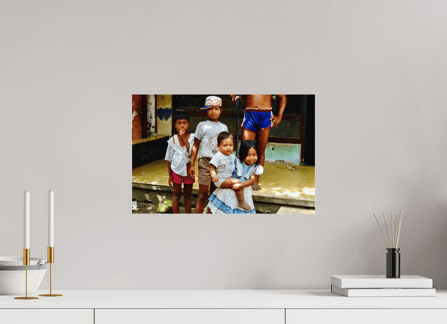 Happy Market Kids Vol.2; Java - Indonesia; Fine Art Photo Print under Acrylic Glass - Colors of Marrakech - Photo Art Gallery