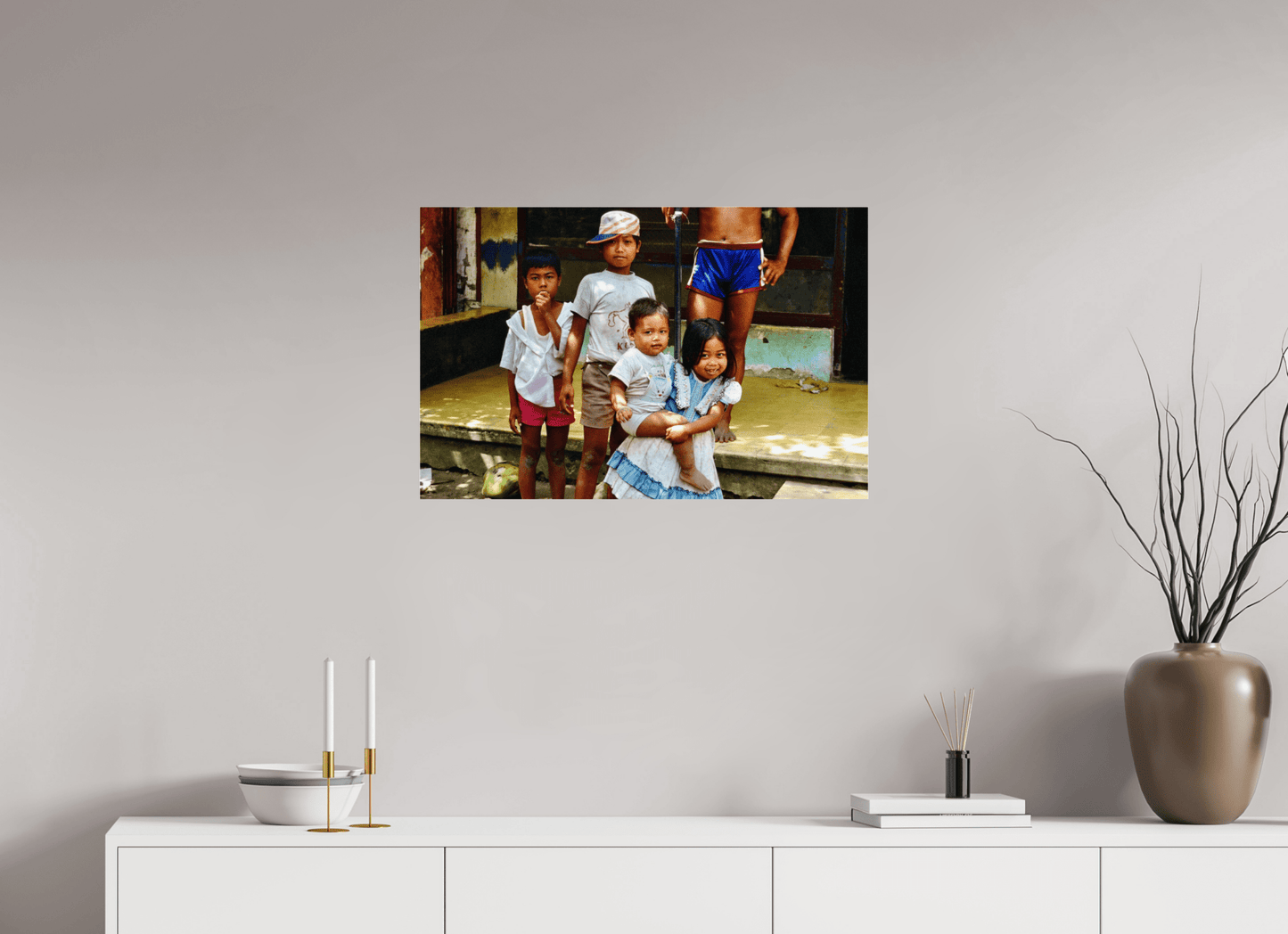 Happy Market Kids Vol.2; Java - Indonesia; Fine Art Photo Print under Acrylic Glass - Colors of Marrakech - Photo Art Gallery