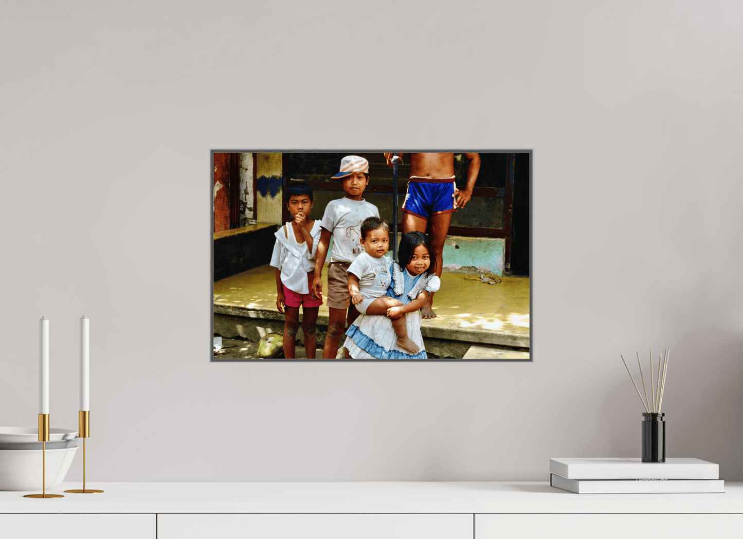 Happy Market Kids Vol.2; Java - Indonesia; Fine Art Photo Print under Acrylic Glass - Colors of Marrakech - Photo Art Gallery