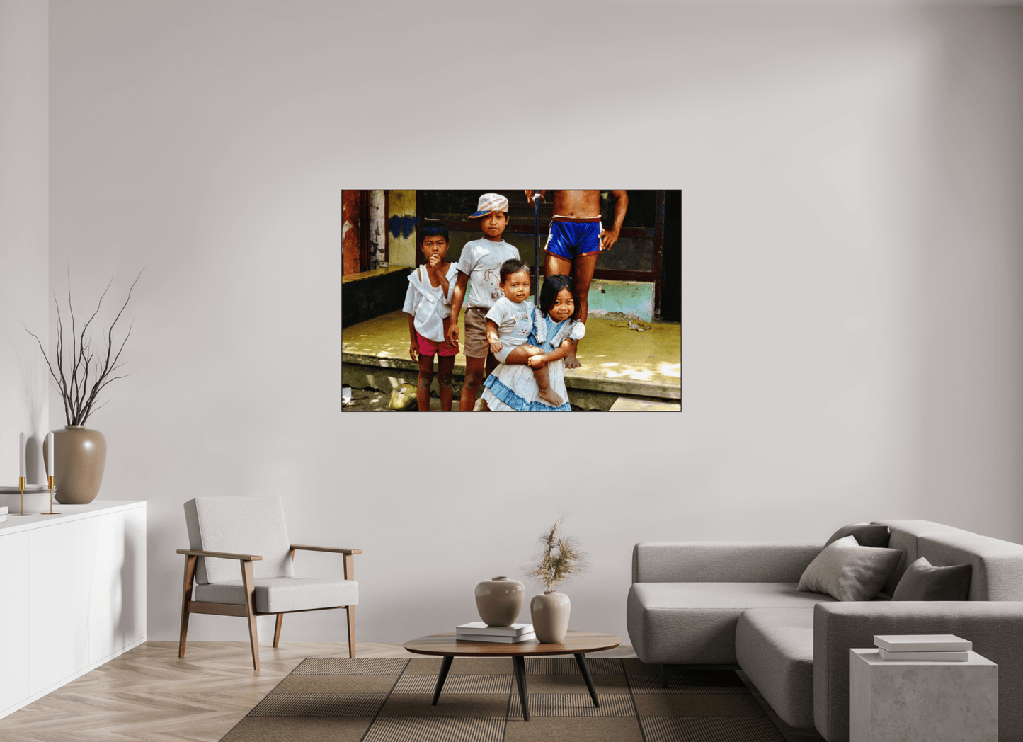 Happy Market Kids Vol.2; Java - Indonesia; Fine Art Photo Print under Acrylic Glass - Colors of Marrakech - Photo Art Gallery