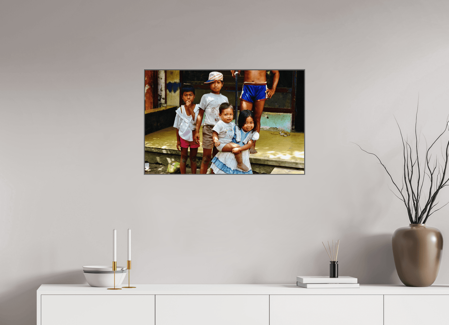Happy Market Kids Vol.2; Java - Indonesia; Fine Art Photo Print under Acrylic Glass - Colors of Marrakech - Photo Art Gallery