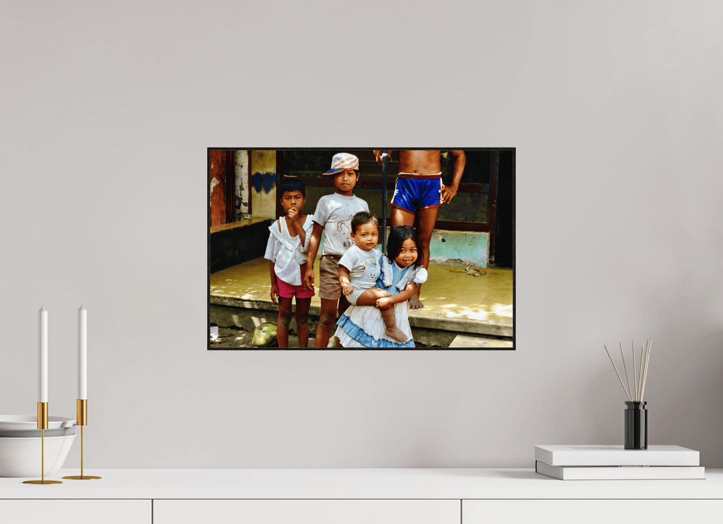 Happy Market Kids Vol.2; Java - Indonesia; Fine Art Photo Print under Acrylic Glass - Colors of Marrakech - Photo Art Gallery