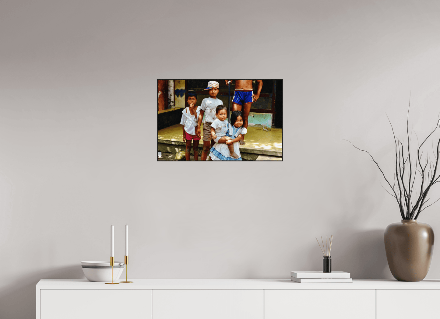Happy Market Kids Vol.2; Java - Indonesia; Fine Art Photo Print under Acrylic Glass - Colors of Marrakech - Photo Art Gallery