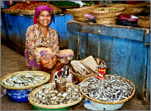 Historic Fish Market at Lake Toba - Sumatra Highlands - Indonesia; Fine Art Photo Print under Acrylic Glass, - Colors of Marrakech - Photo Art Gallery
