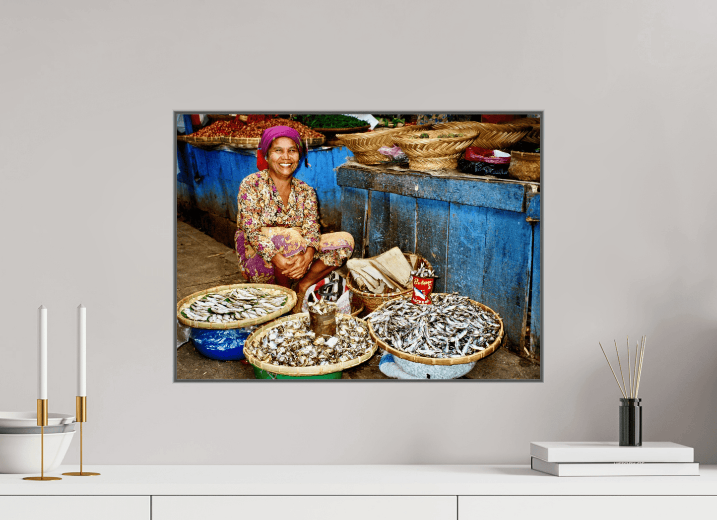 Historic Fish Market at Lake Toba - Sumatra Highlands - Indonesia; Fine Art Photo Print under Acrylic Glass, - Colors of Marrakech - Photo Art Gallery