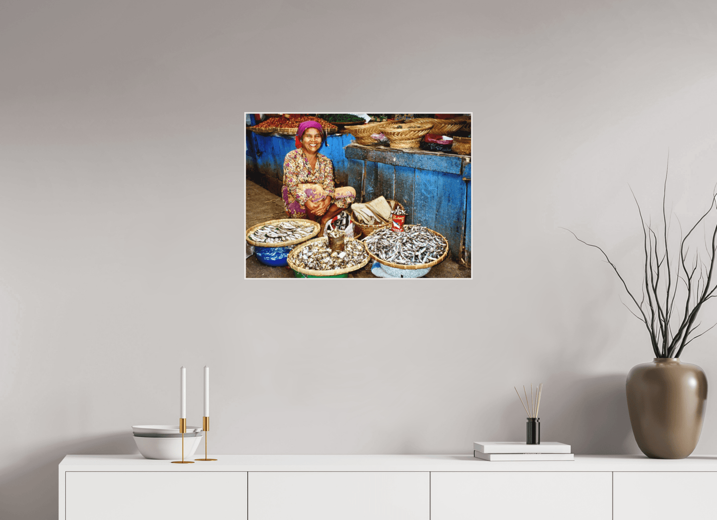Historic Fish Market at Lake Toba - Sumatra Highlands - Indonesia; Fine Art Photo Print under Acrylic Glass, - Colors of Marrakech - Photo Art Gallery