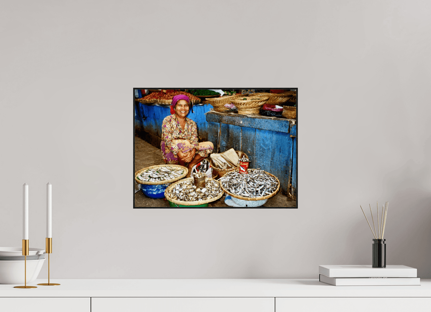Historic Fish Market at Lake Toba - Sumatra Highlands - Indonesia; Fine Art Photo Print under Acrylic Glass, - Colors of Marrakech - Photo Art Gallery