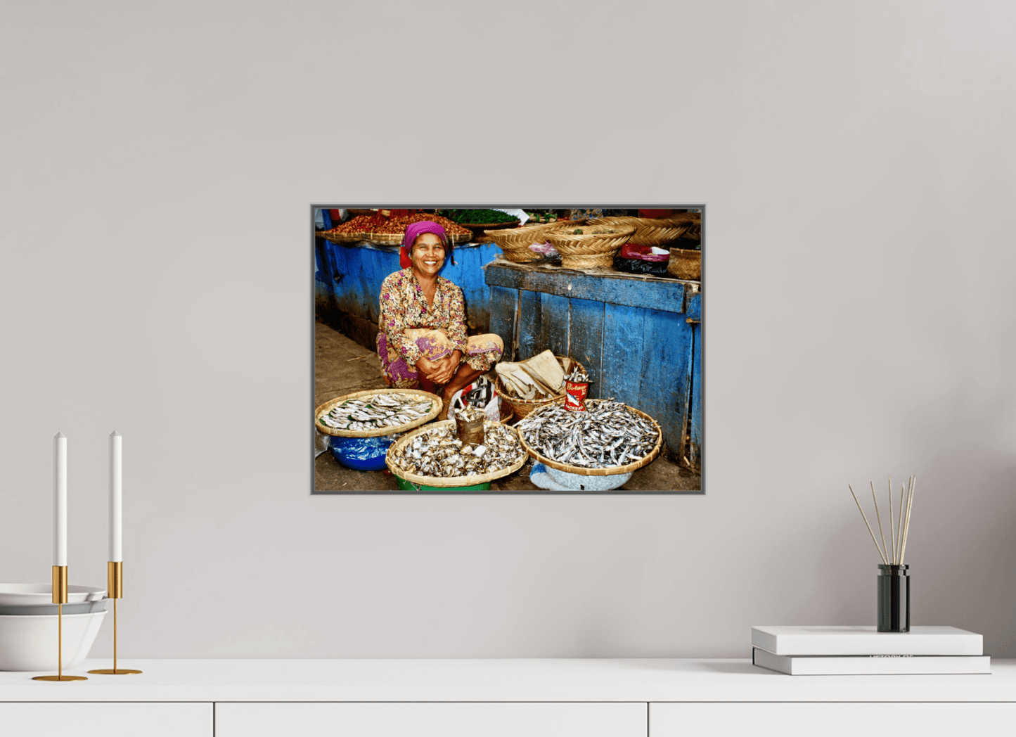 Historic Fish Market at Lake Toba - Sumatra Highlands - Indonesia; Fine Art Photo Print under Acrylic Glass, - Colors of Marrakech - Photo Art Gallery