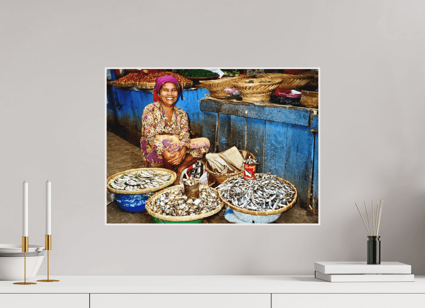 Historic Fish Market at Lake Toba - Sumatra Highlands - Indonesia; Fine Art Photo Print under Acrylic Glass, - Colors of Marrakech - Photo Art Gallery