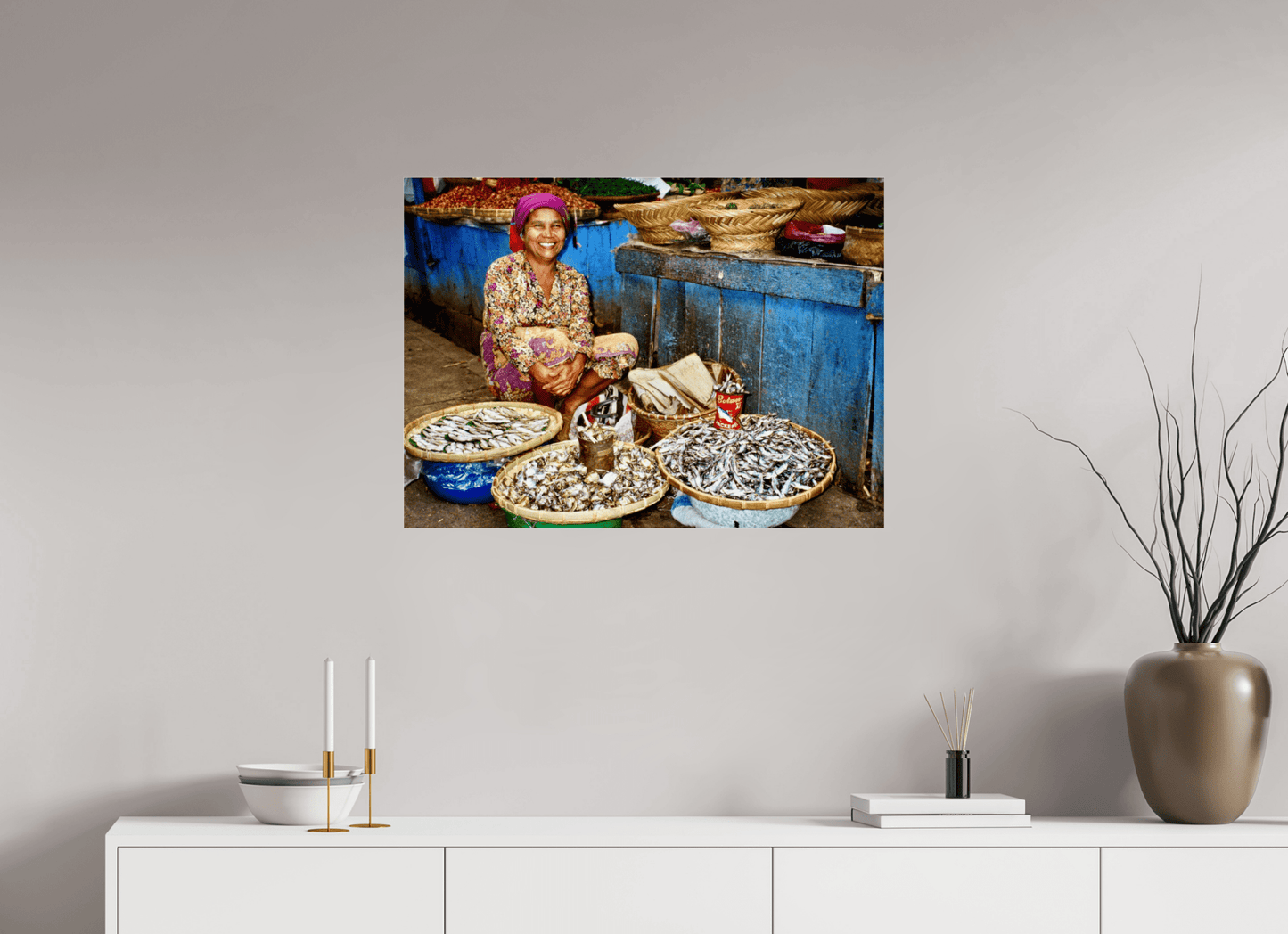 Historic Fish Market at Lake Toba - Sumatra Highlands - Indonesia; Fine Art Photo Print under Acrylic Glass, - Colors of Marrakech - Photo Art Gallery