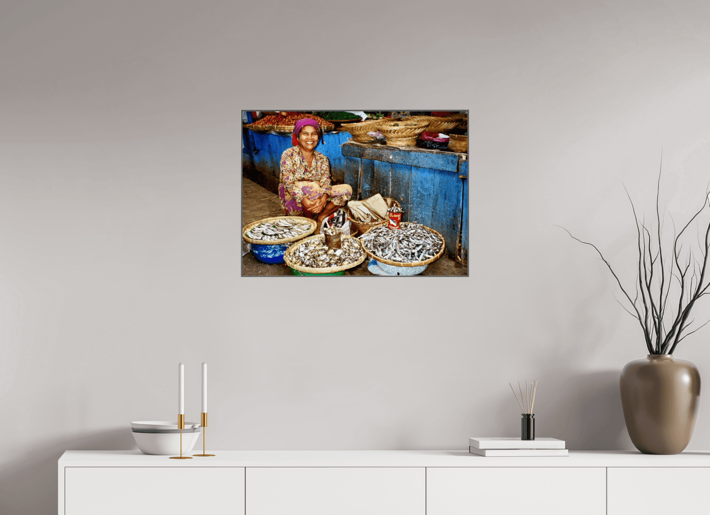 Historic Fish Market at Lake Toba - Sumatra Highlands - Indonesia; Fine Art Photo Print under Acrylic Glass, - Colors of Marrakech - Photo Art Gallery